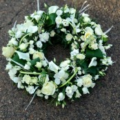Contemporary White Wreath Ring