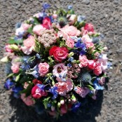 Pink and Blue Posy Pad