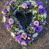 Lilac and purple Open heart